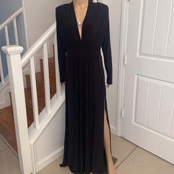 Fashion Nova | Dresses | Fashion Nova Maxi Black Double Split Dress | Poshmark Fashion Nova | Dresses | Fashion Nova Maxi Black Double Split Dress | Poshmark